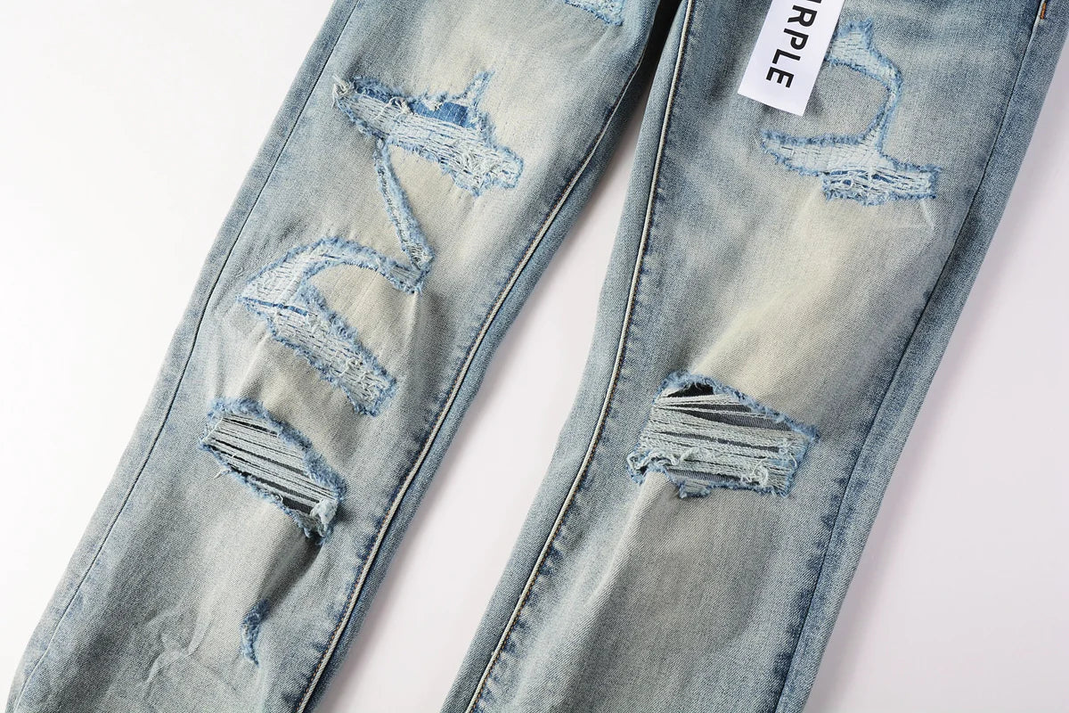 Luxury brand men's streetwear jeans 9013