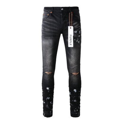 Luxury brand men's streetwear jeans 9002