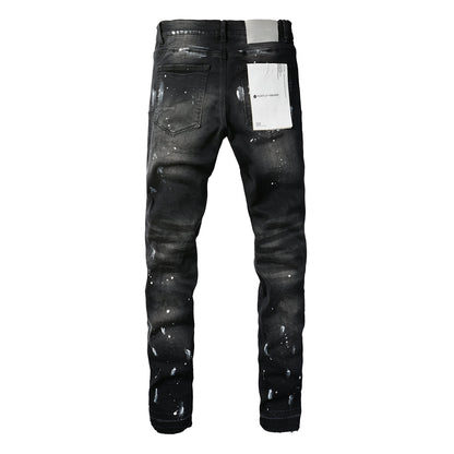 Luxury brand men's streetwear jeans 9002