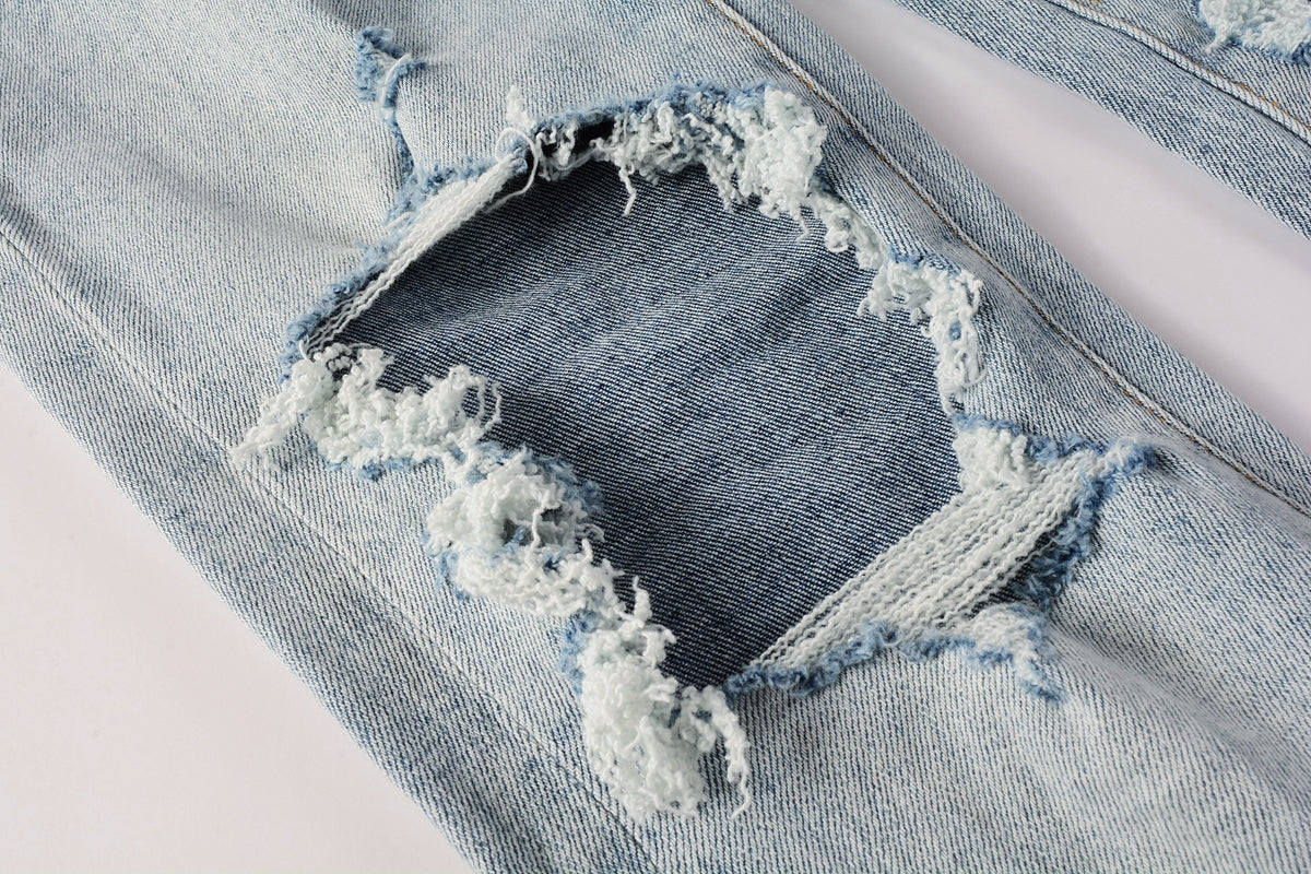 Luxury brand men's streetwear jeans 9010