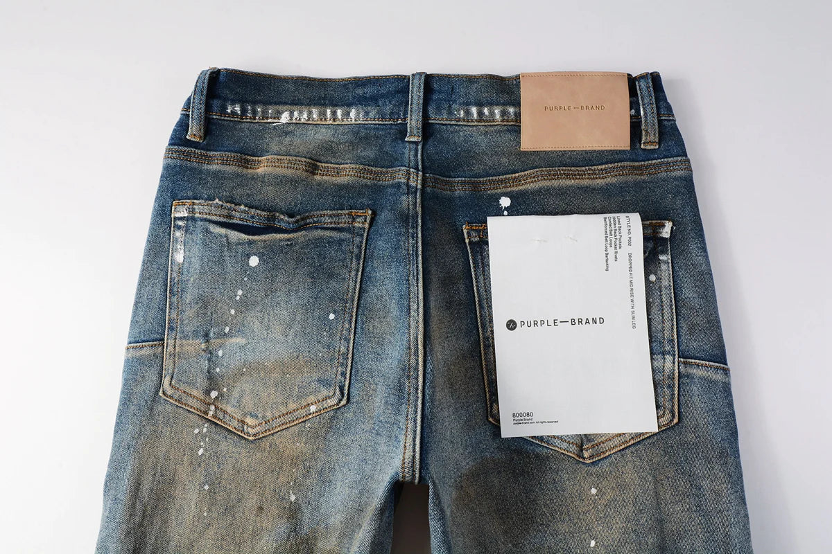 Luxury brand men's streetwear jeans 9012