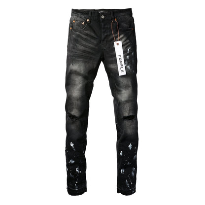 Luxury brand men's streetwear jeans 9002