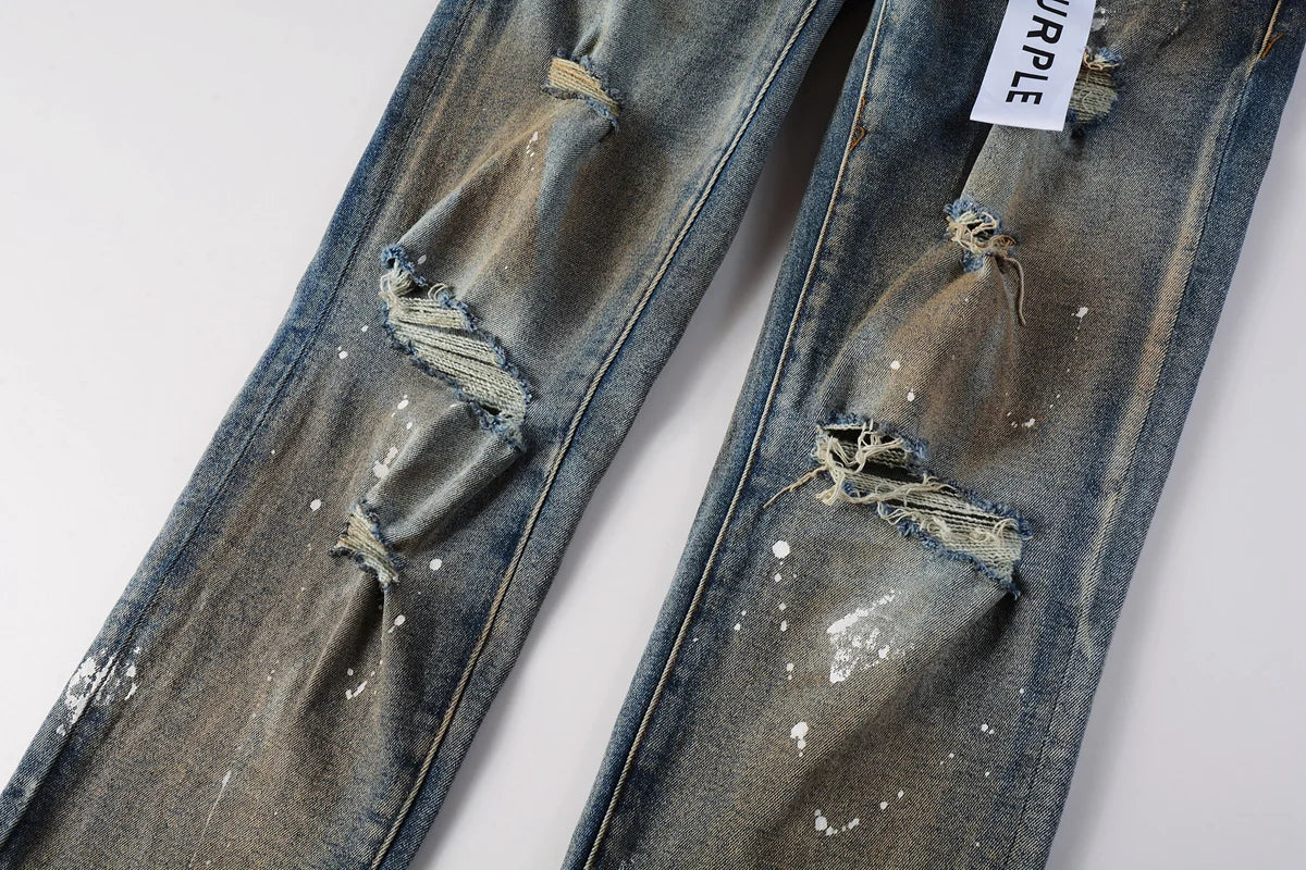 Luxury brand men's streetwear jeans 9012