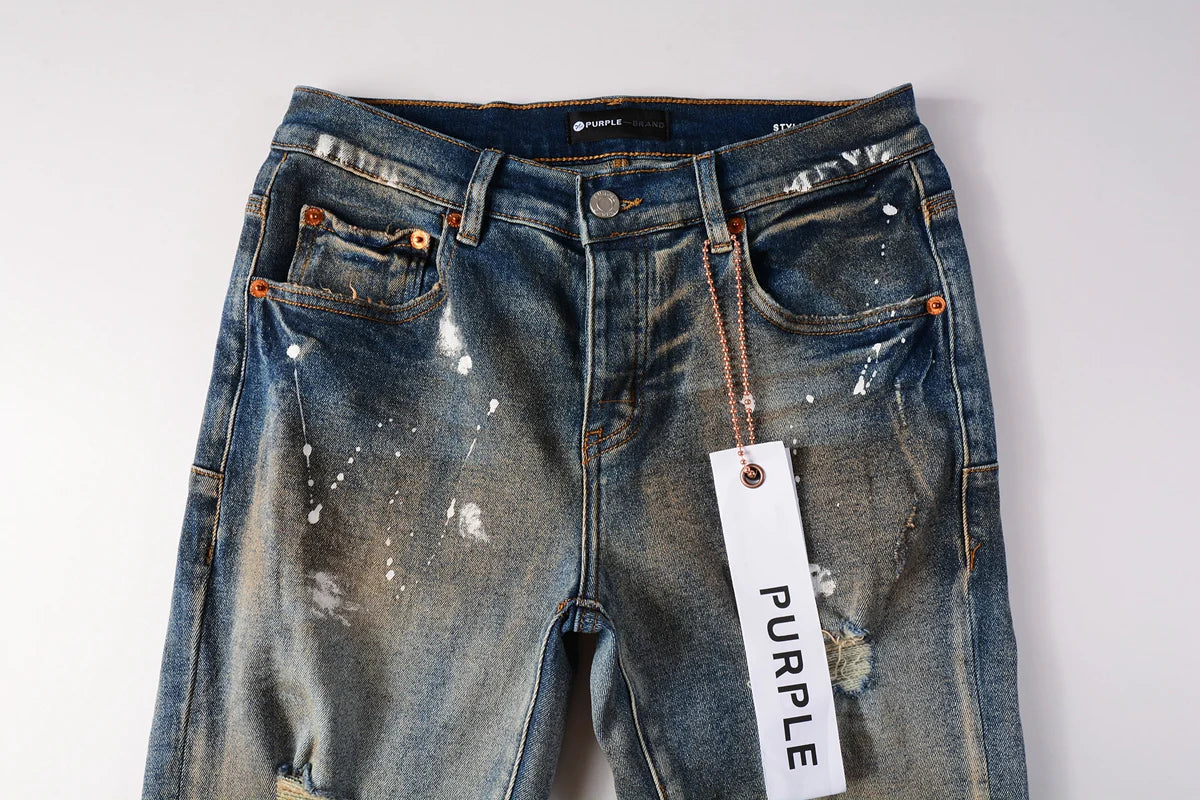 Luxury brand men's streetwear jeans 9012
