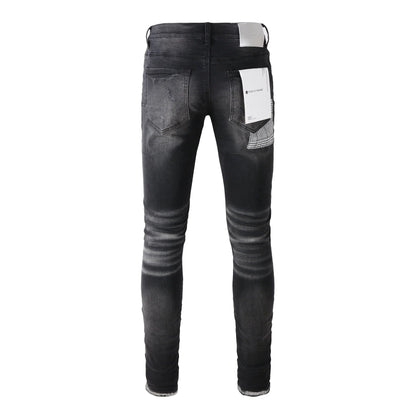Luxury brand men's streetwear jeans 9001