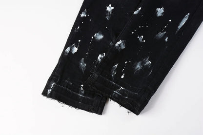 Luxury brand men's streetwear jeans 7025