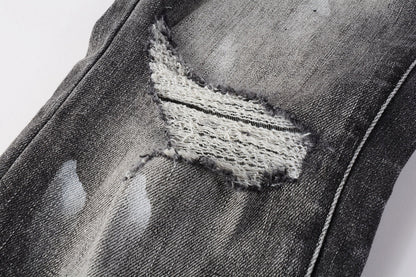 Luxury brand men's streetwear jeans 9032