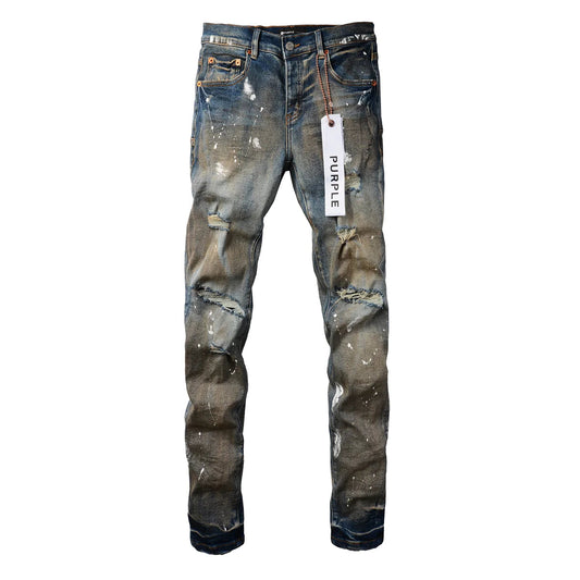 Luxury brand men's streetwear jeans 9012