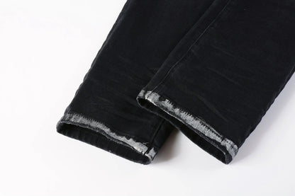 Luxury brand men's streetwear jeans 9001